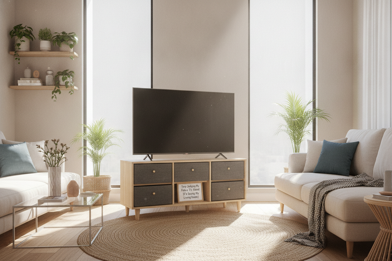 Stop Judging My Fabric TV Stand (It's Saving My Living Room)