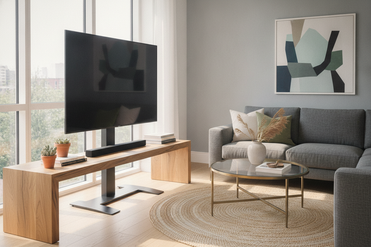 I Found a Heavy Duty Stand for TV on Table (That Isn't Ugly)