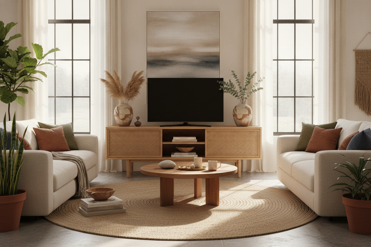 I Bought a Rattan TV Stand (And Escaped the 'Boho' Cliché)