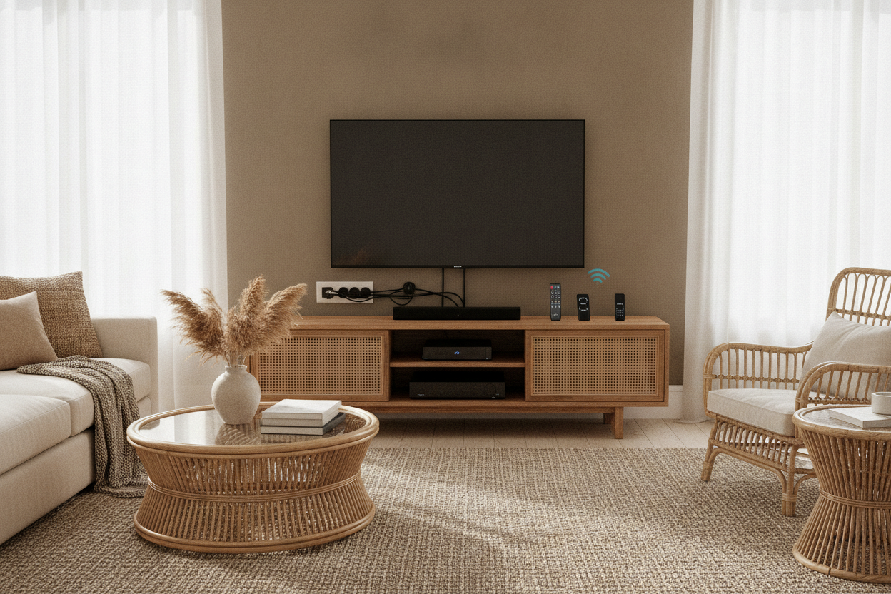 Your Remote Will Actually Work Through a Rattan Television Stand