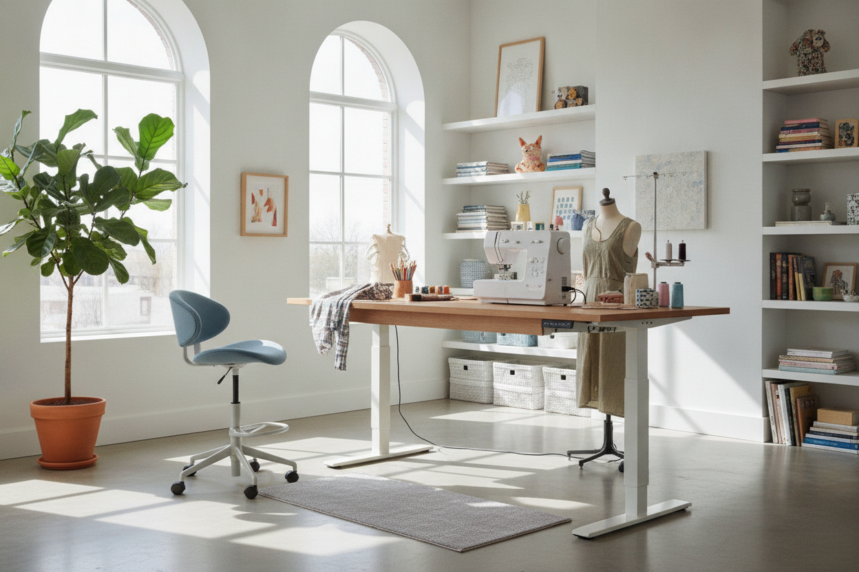 I Use a Desk for Standing for Sewing (And I'm Never Going Back)