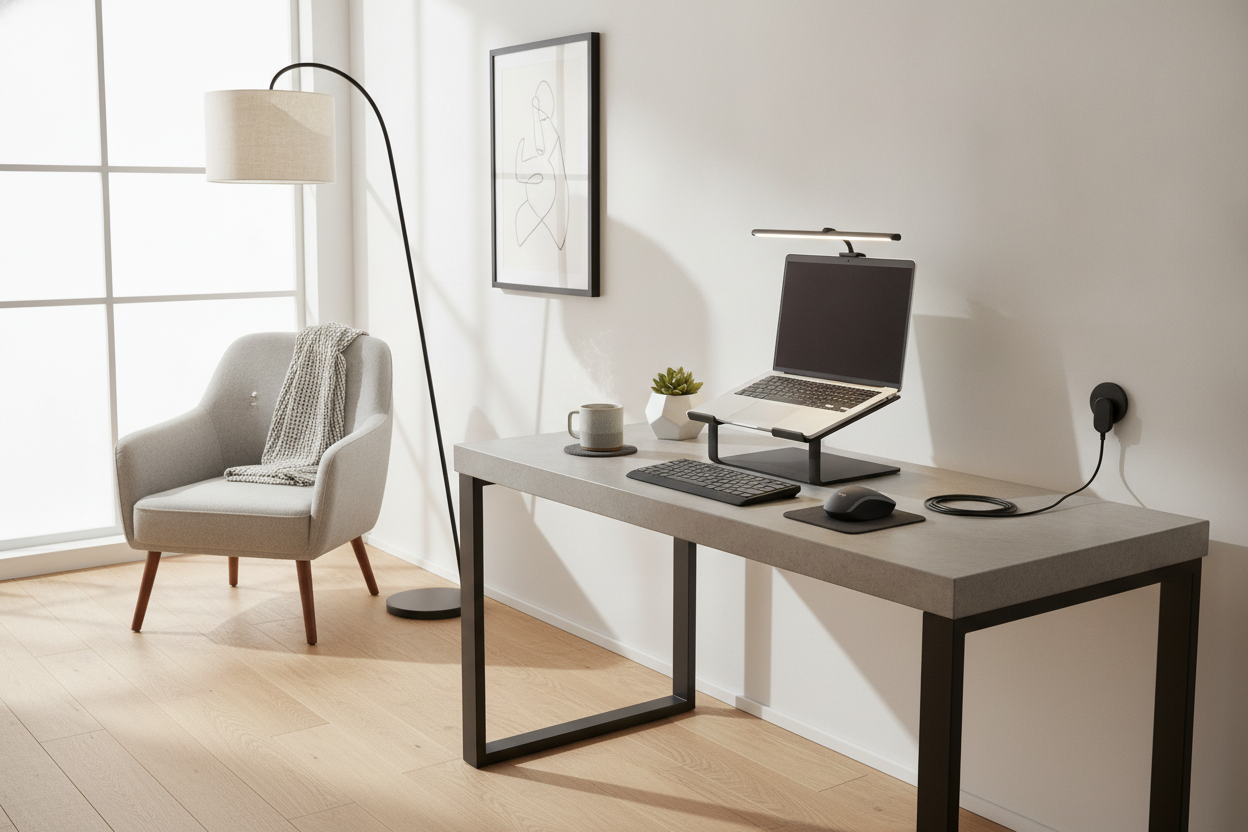 The Bare-Minimum Laptop Accessories Desk Setup I Actually Use