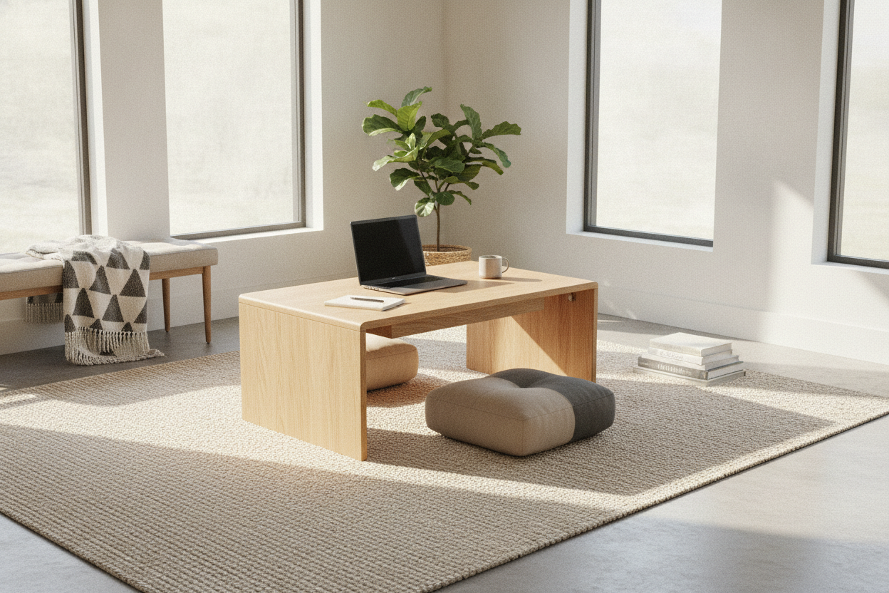 Why Adults Are Suddenly Swapping Chairs for Floor Desks