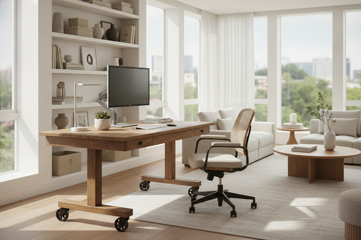 I Put My Heavy Desk on Casters to Chase the Sun All Day
