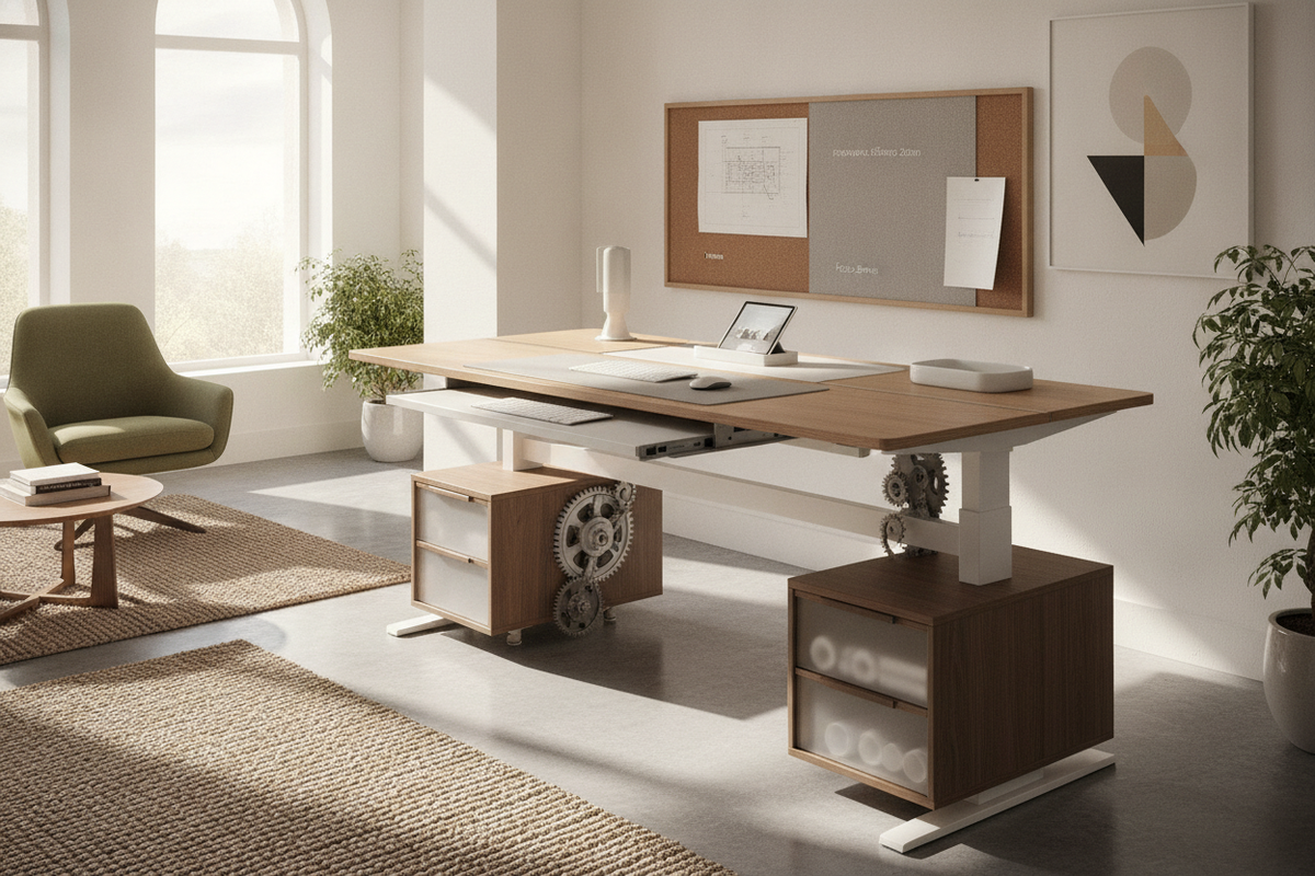 The Adjustable Desk with Keyboard Tray Planning Guide: Under-Desk Mechanics, Ergonomic Surface Zoning, and Storage Integration