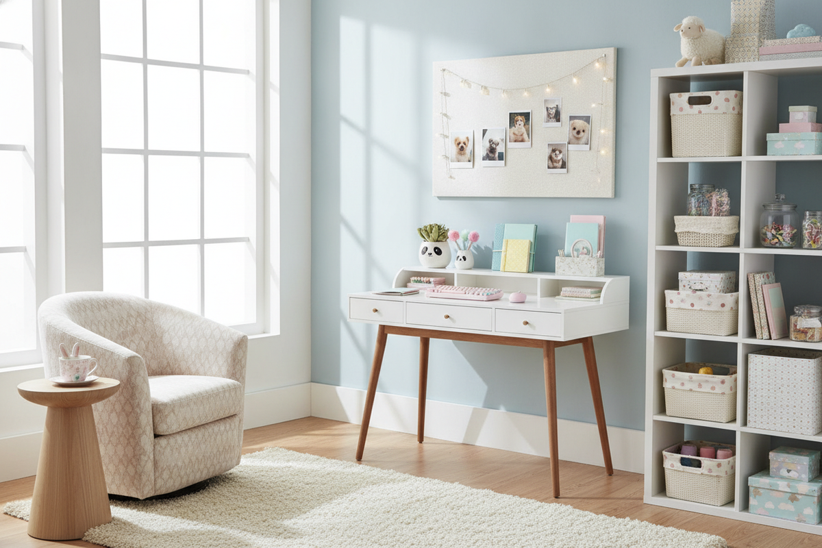 Cute Office Themes: Design Frameworks, Desk Styling, and Cohesive Storage Solutions