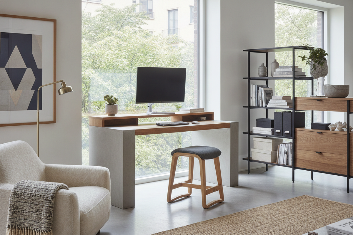 Desk Stool Amazon Guide: Compact Seating Archetypes, Spatial Geometry, and Workstation Storage Planning