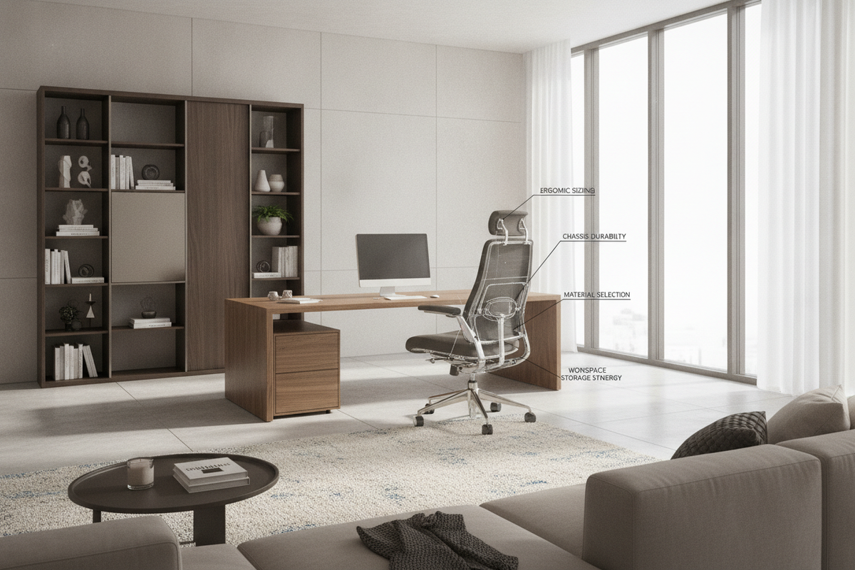 Good Chairs for Desk Blueprint: Ergonomic Sizing, Chassis Durability, Material Selection, and Workspace Storage Synergy