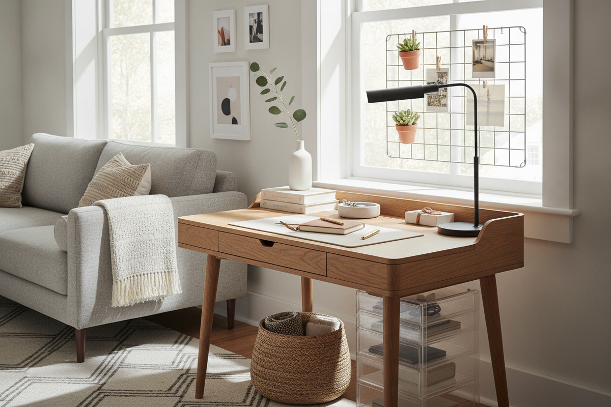 How to Decorate a Small Desk: Aesthetic Styling, Vertical Layering, and Functional Storage Harmony