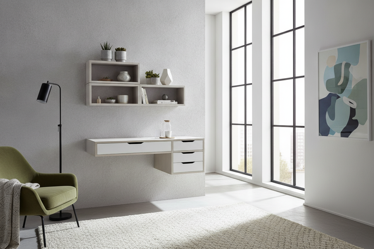 IKEA Floating Desk with Drawers Guide: Wall-Mounted Layouts, Storage Architectures, and Space Planning