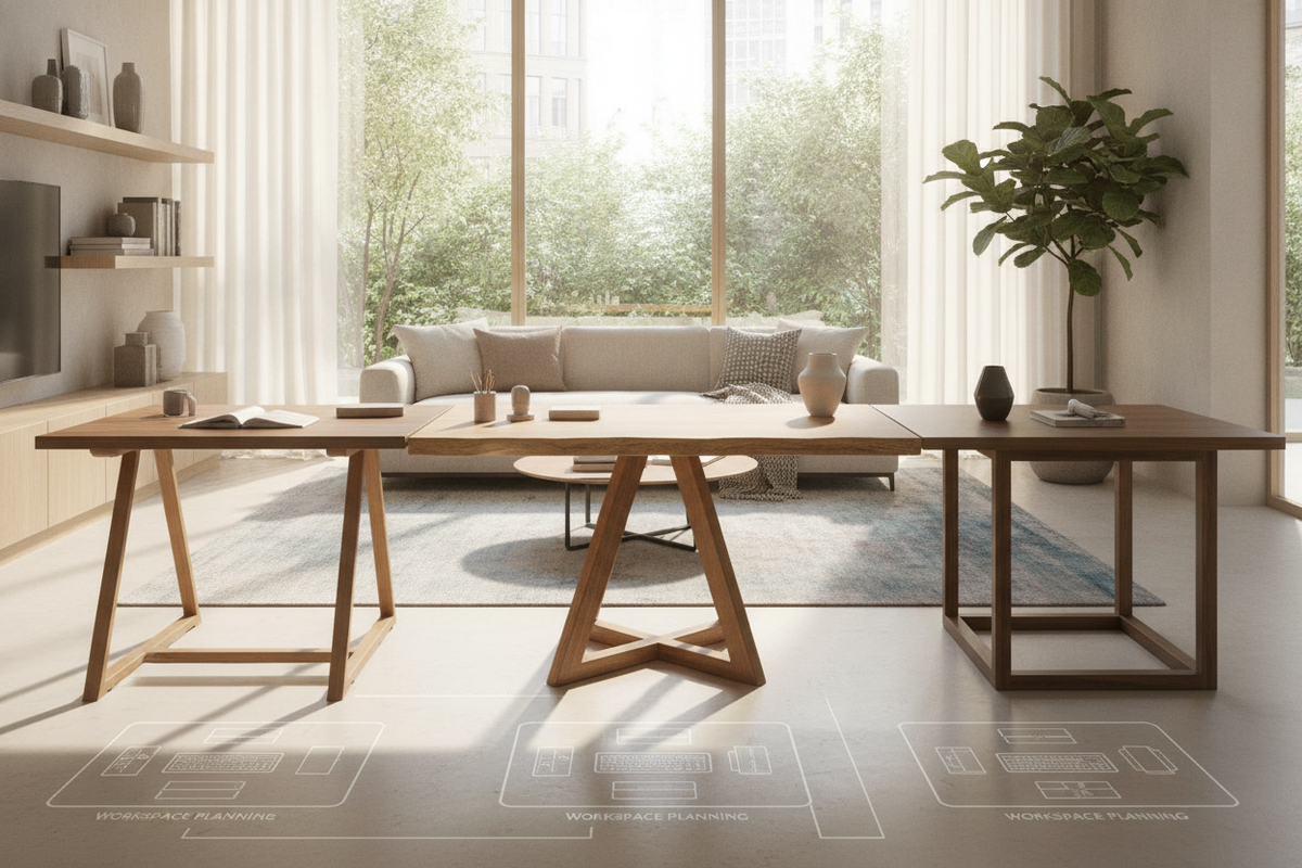 Wood Desk Frame Guide: Base Styles, Solid Timber Pairing, and Workspace Planning