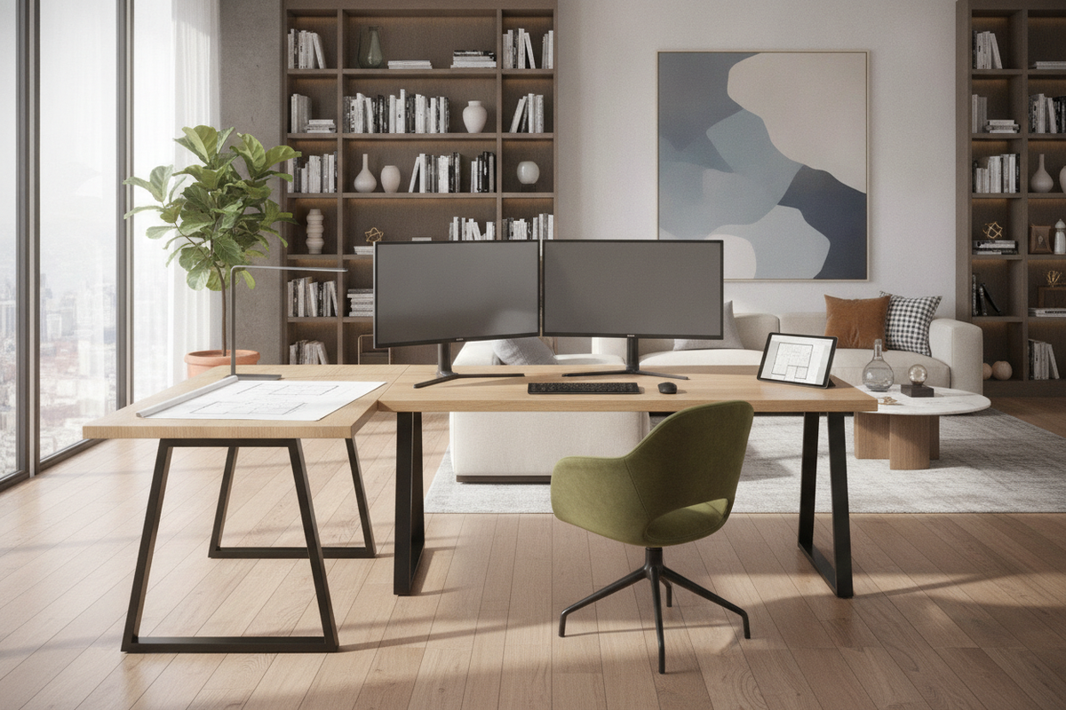L-Shape Study Desk Guide: Dimensions, Dual-Zone Workflows, and Room Planning