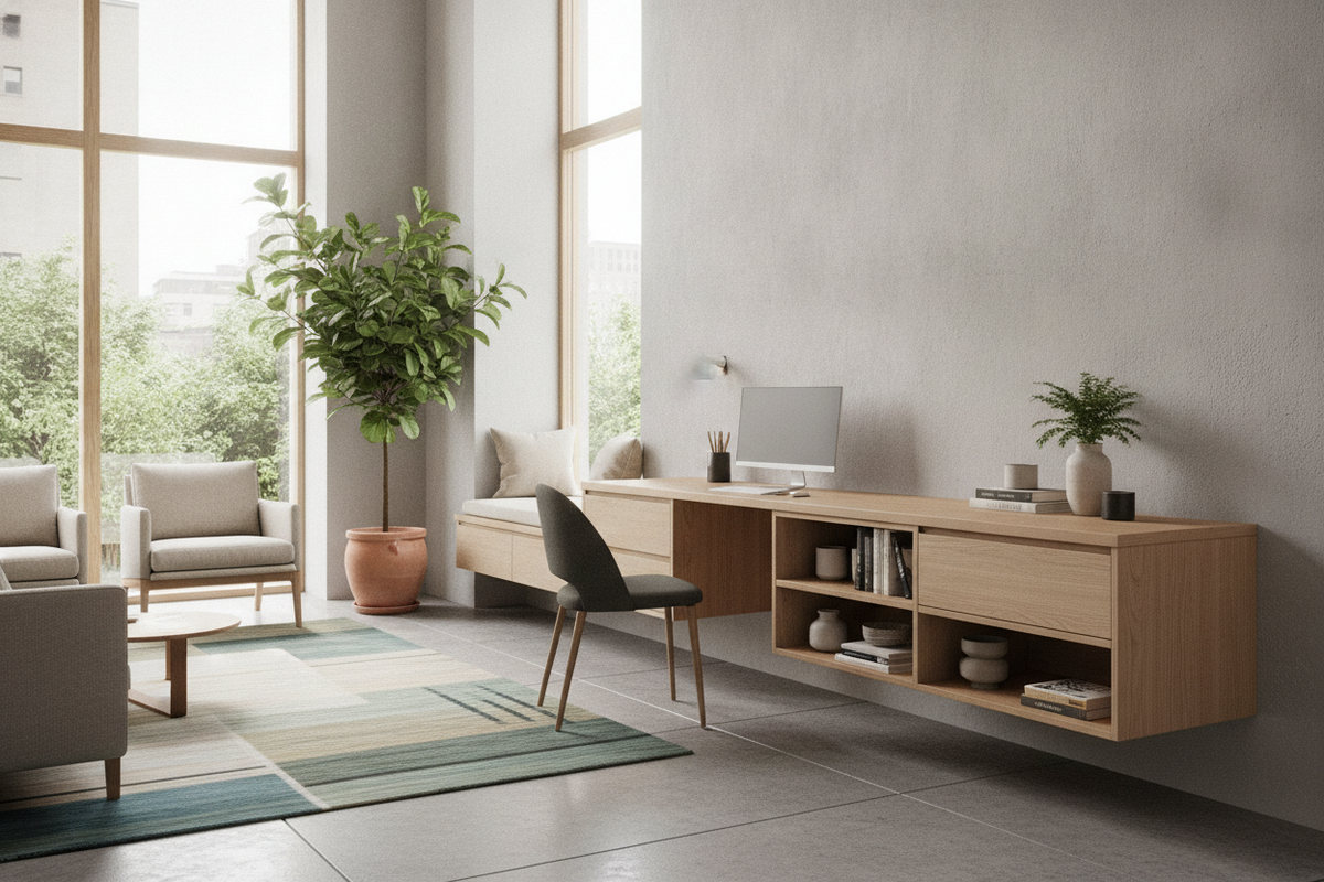 L-Shaped Wall Desk Planning Guide: Floating Layouts, Storage Integration, and Room Fit