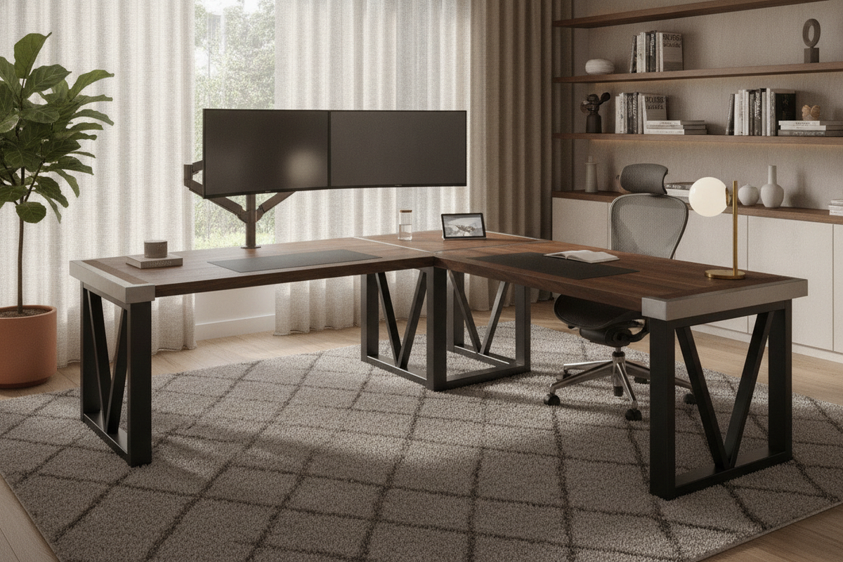 Sturdy L-Shaped Desk Guide: Heavy-Duty Frame Architecture, Corner Stability, and Ergonomic Setup