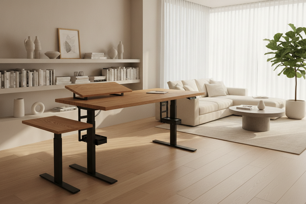 Electric Standing Desk Wood Guide: Natural Tops, Frame Mechanics, and Layout Planning