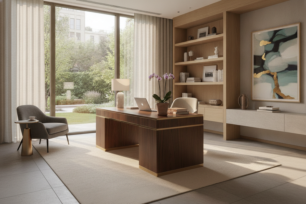 Elegant Desks for Home Office: Proportions, Finishes, and Refined Workspace Design
