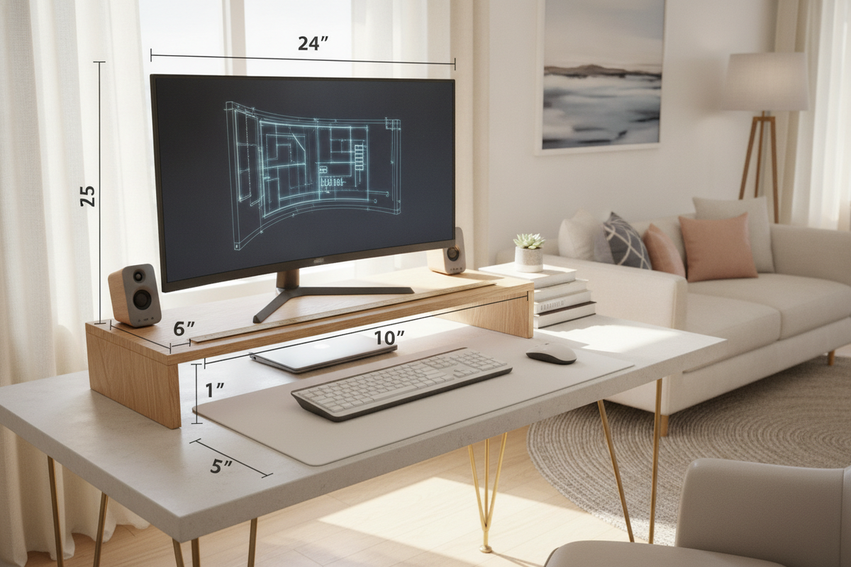 Computer Monitor Riser Guide: Dimensions, Clearance, and Workstation Organization