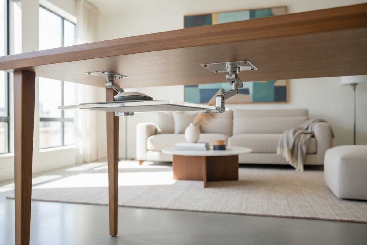 Under Desk Mouse Platform Guide: Underside Clearances, Swivel Mechanics, and Desk Integration