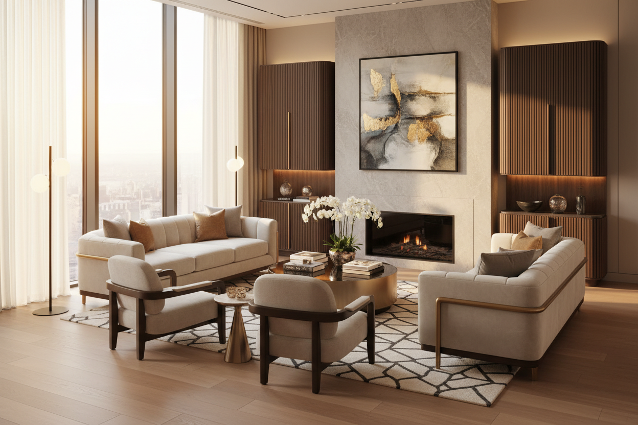 How to Curate Luxury Living Room Furniture Sets Like a Designer
