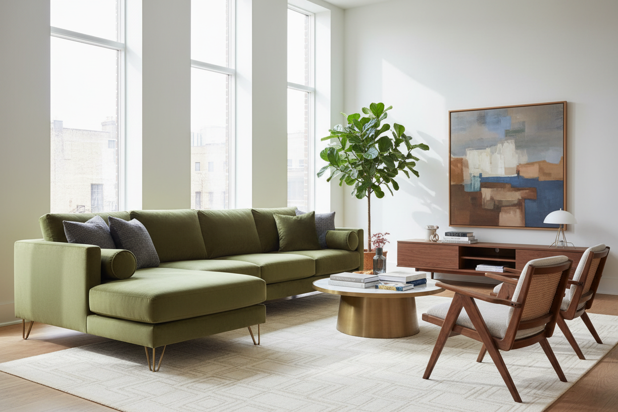 Styling Your IKEA Mid Century Couch for a High-End Look