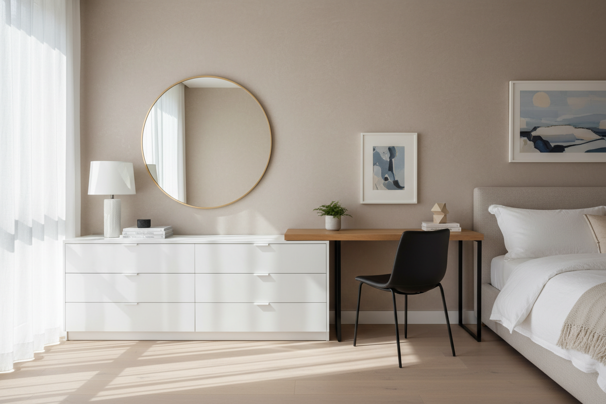 The Bedroom Desk and Dresser Layout Strategy Designers Swear By