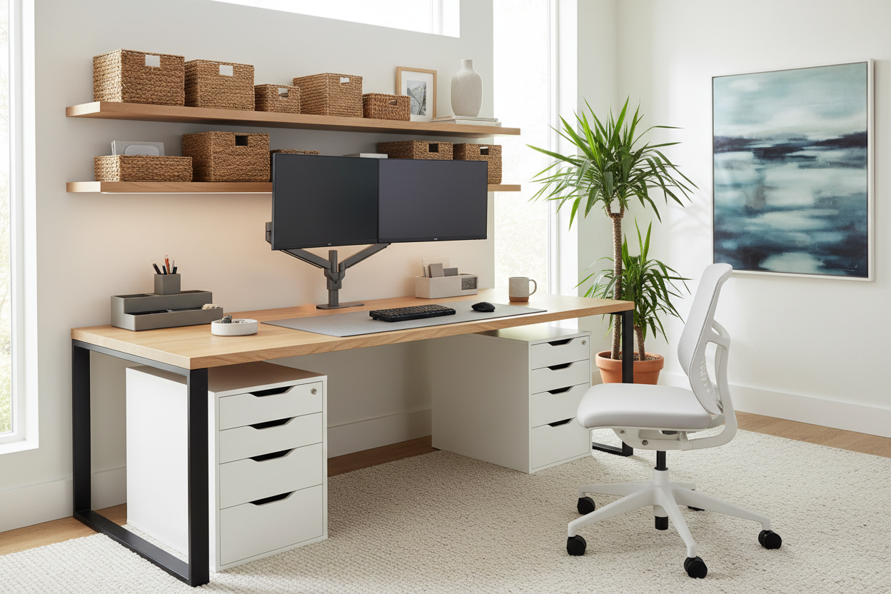Elevate Your Workspace: A Designer's Take on Storage for Desk