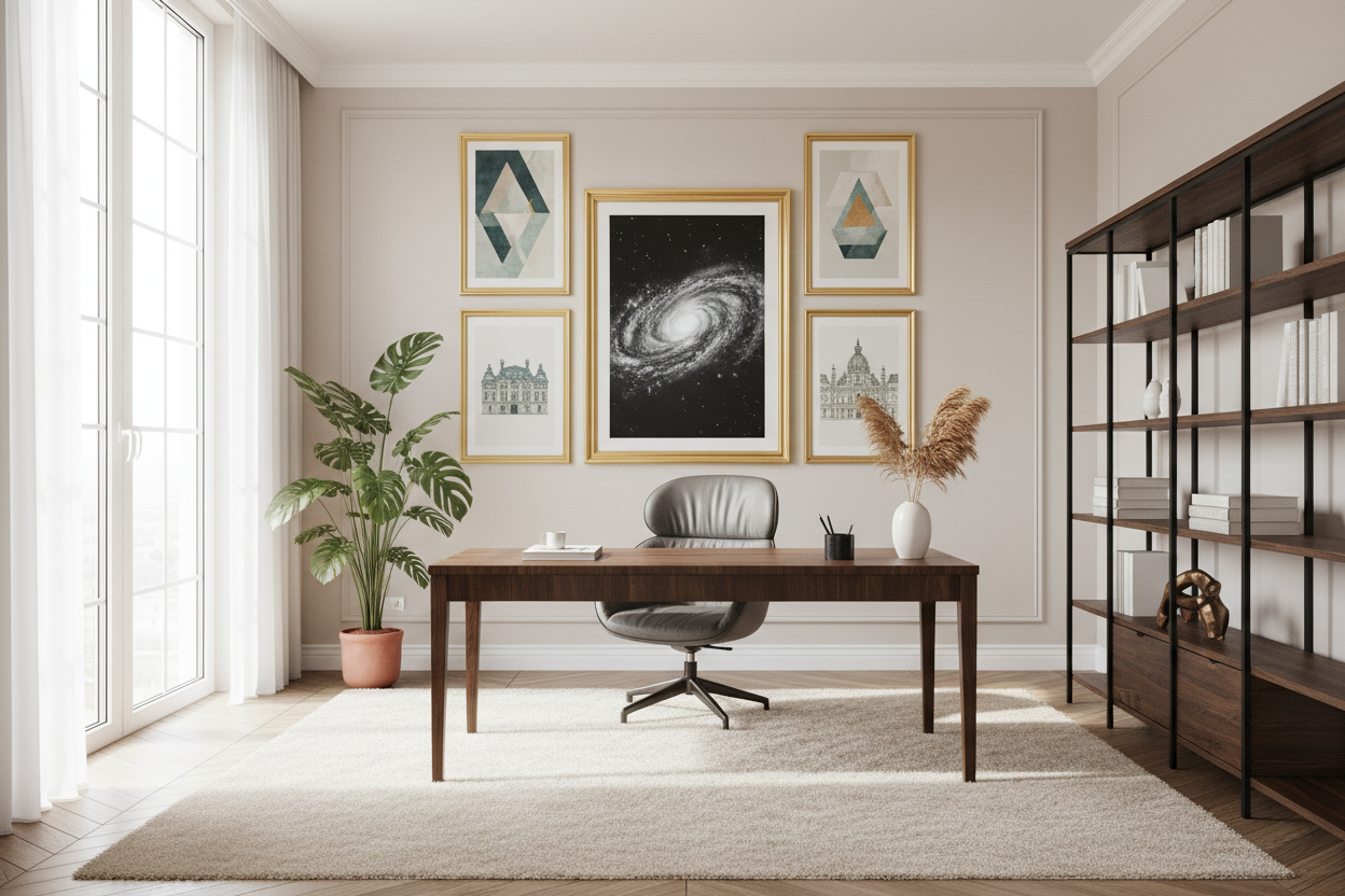 How to Style Framed Wall Art Office for a Luxury Look