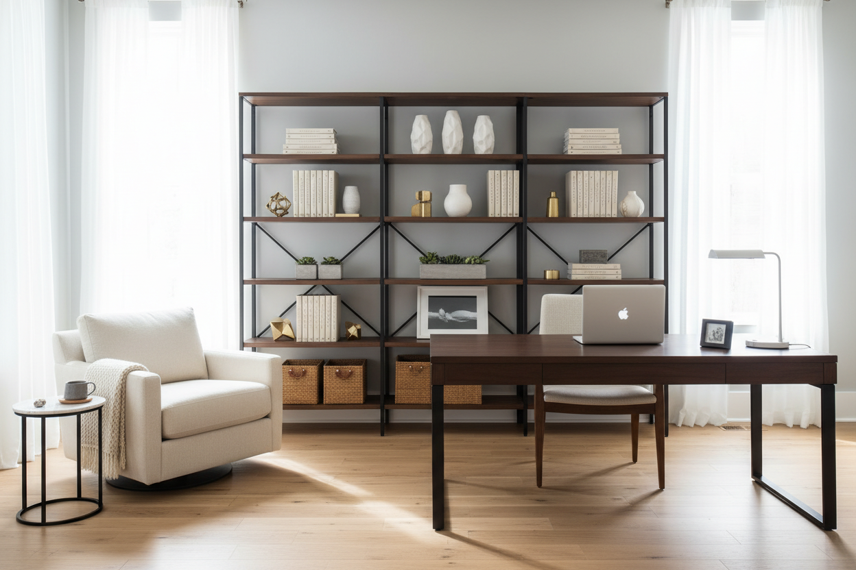 Home Depot Office Shelves: How to Get a High-End Look
