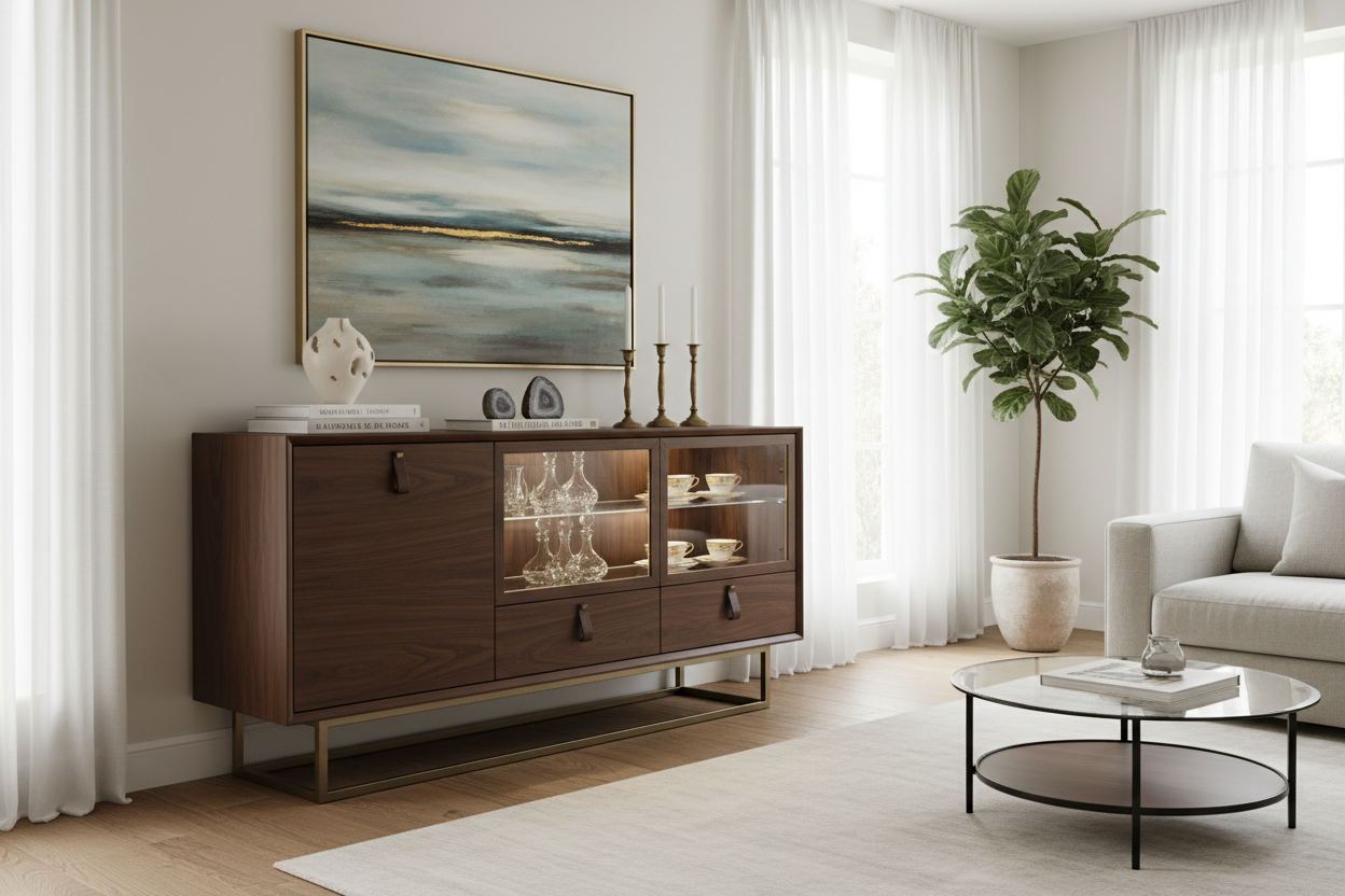 Sideboard Display Cabinet: How to Style It for a High-End Look