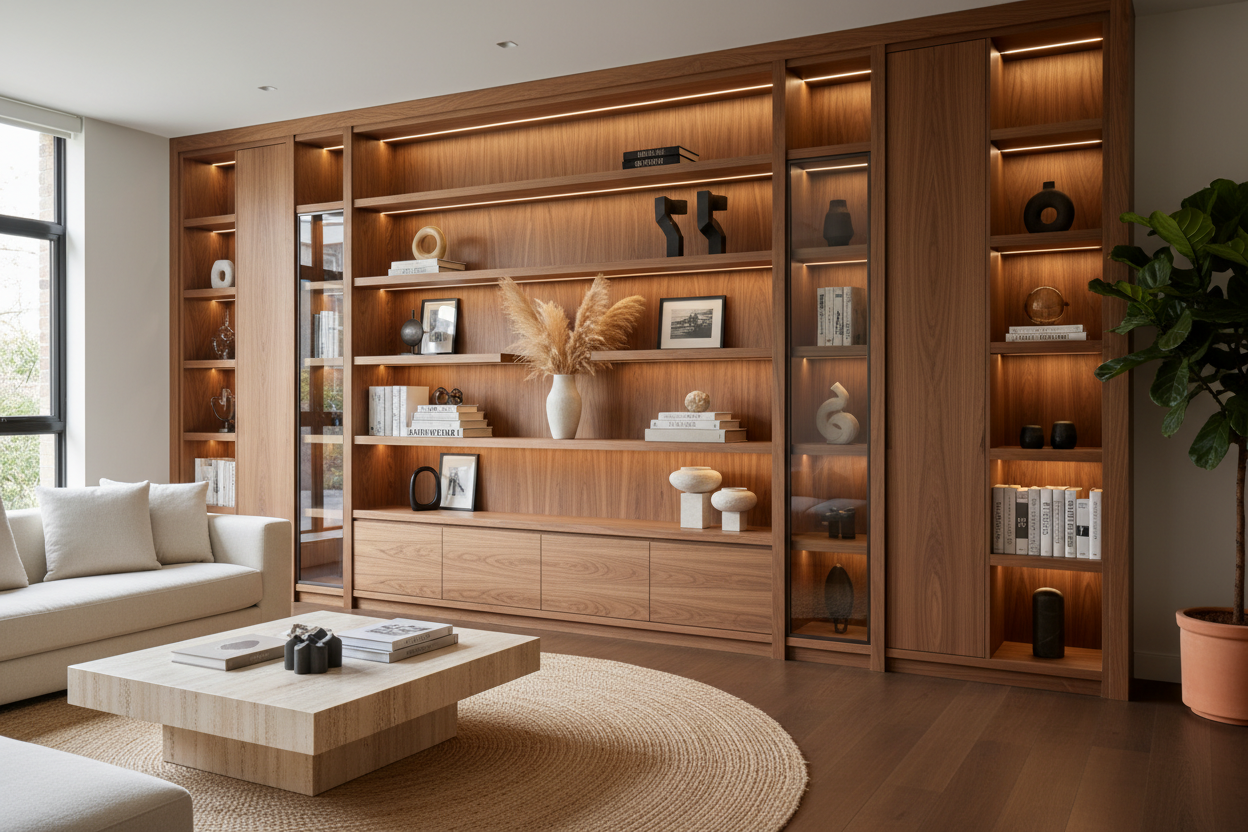 Wood Wall Display Cabinet: How to Style for a High-End Look