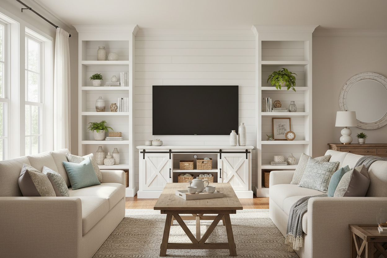 Is a Farmhouse White TV Stand Right For You? A Designer's Take
