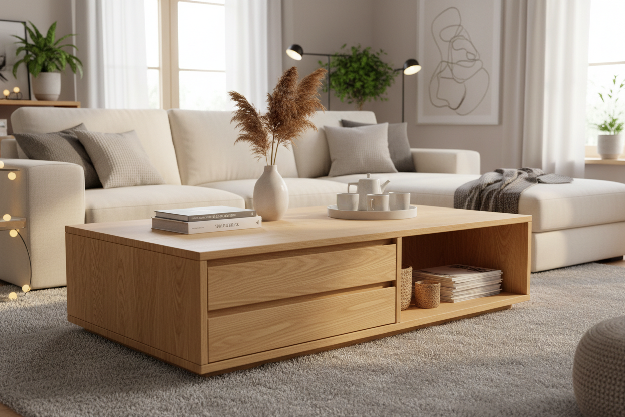 Reclaiming Your Space: Why a Wood Table with Built-in Storage Changes Everything