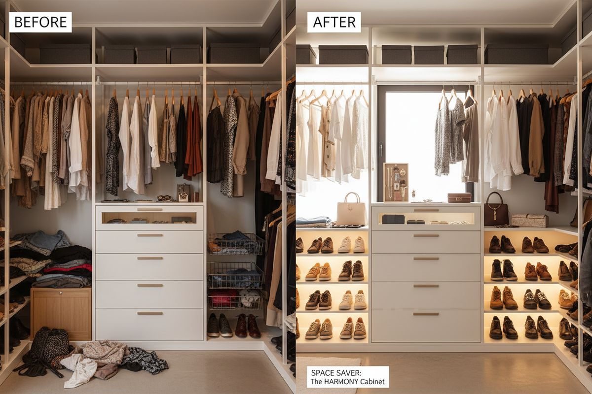 Stop Wasting Floor Space: How a Small Cabinet Can Transform Your Closet