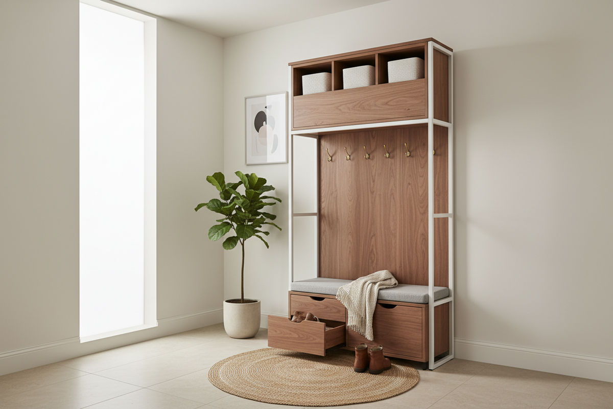 Stop Wasting Vertical Space: How a Tall Entryway Bench Transforms Your Foyer