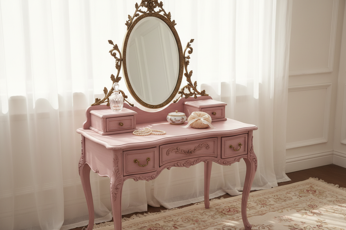 Timeless Elegance: The Allure of a Pink Vintage Vanity