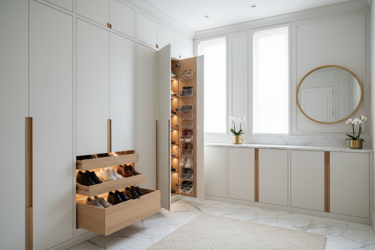 Unlock a Luxury Look With Hidden Shoe Storage IKEA Hacks