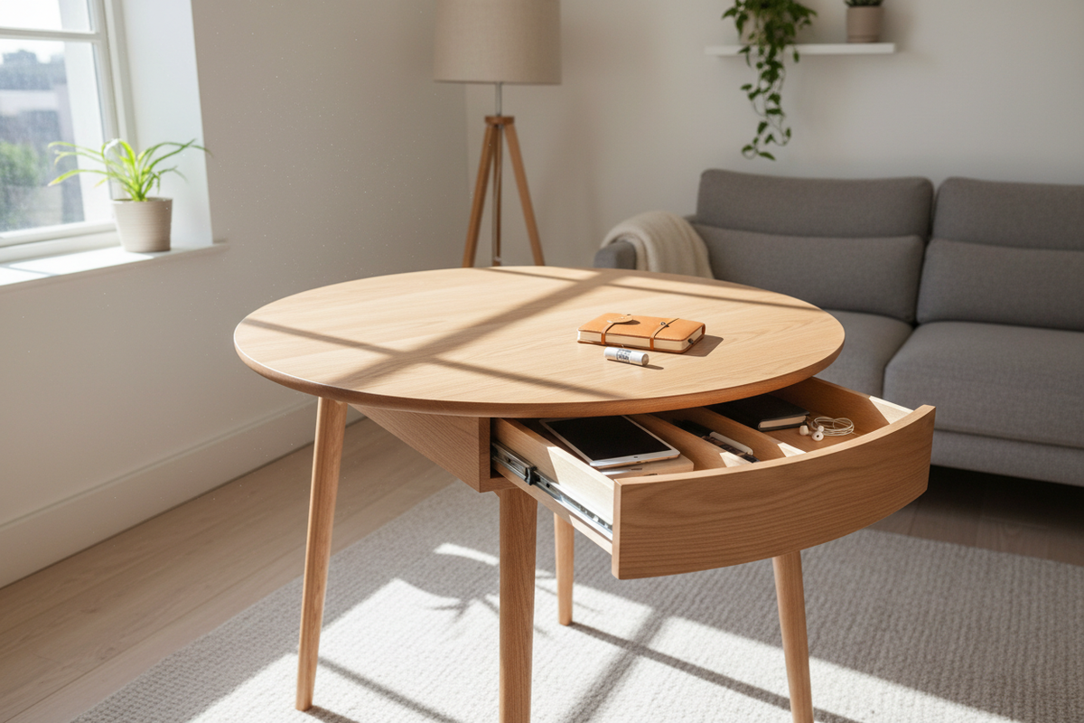 Why a Round Table with a Drawer is the Small Space Hero You Didn't Know You Needed