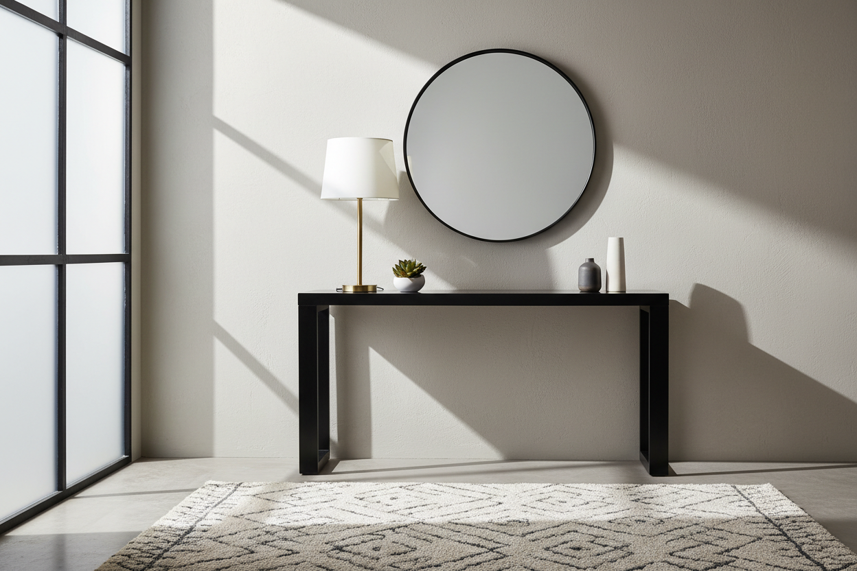 Why a Sleek Black Console Table Is the Anchor Your Home Needs