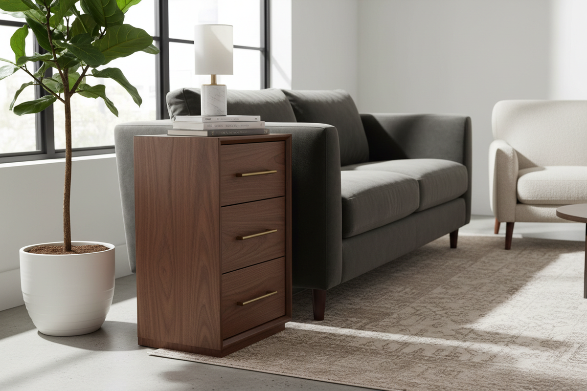 Why a Tall Narrow End Table with Drawers Might Be the Space-Saving Hero Your Home Needs
