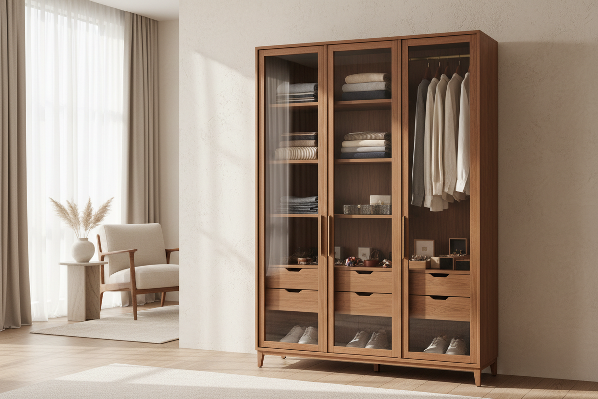 Why Glass Door Armoires Are the Storage Solution Your Bedroom Has Been Missing