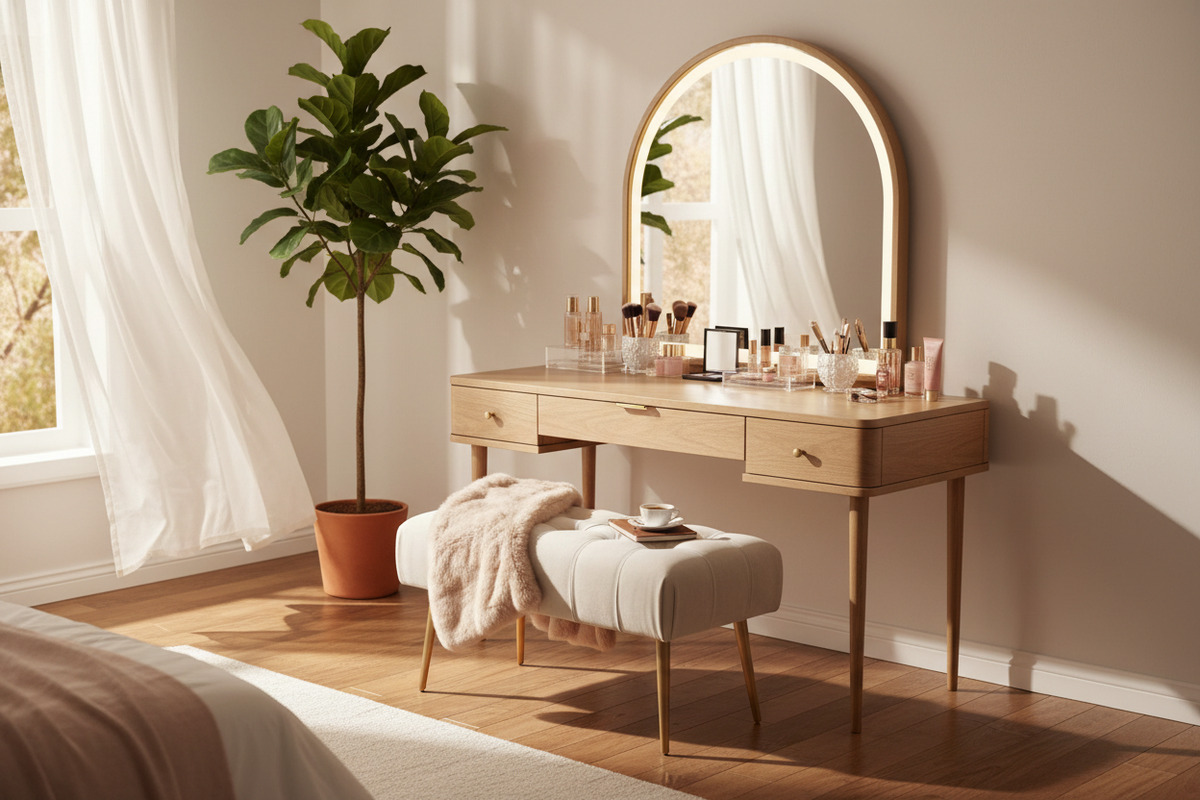 Your Dream Dressing Table: Why a Vanity with Bench is the Heart of a Beautiful Routine