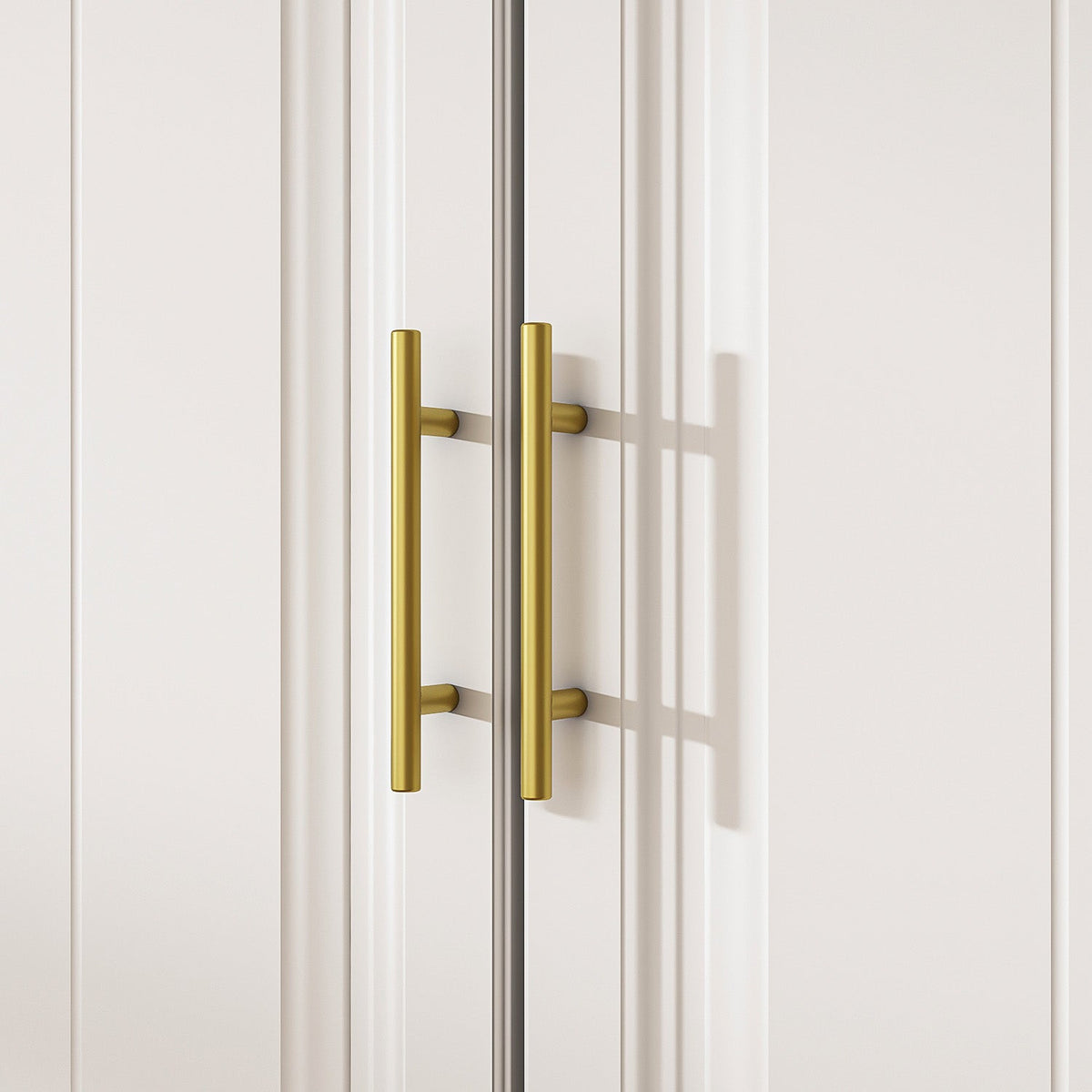 Wardrobe Heavy Duty Clothes Closet Storage Cabinet Armoire with Metal Handles for Small Living