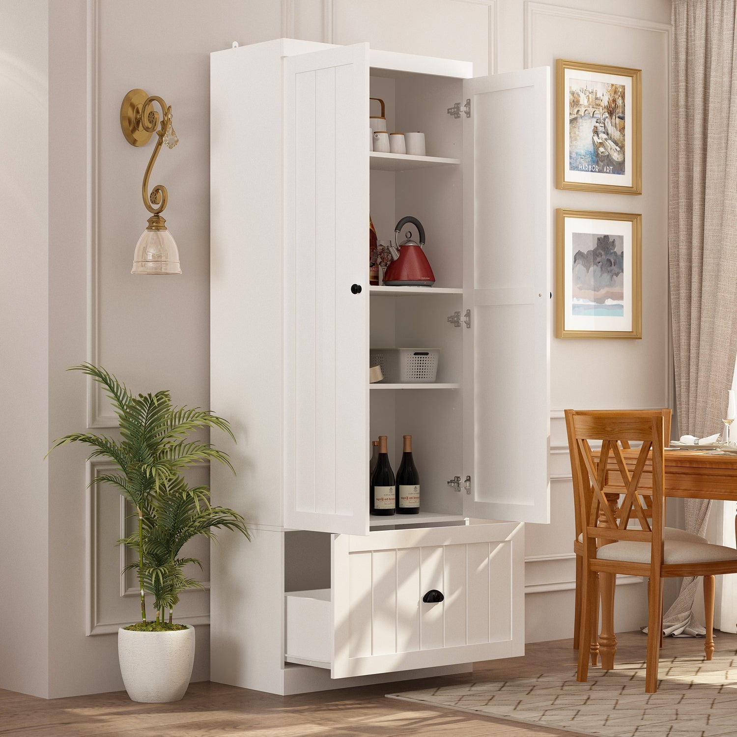 Hall Tree Shelf Rack Shoe Storage Coat Organizer Cabinet for Entryway in Combination