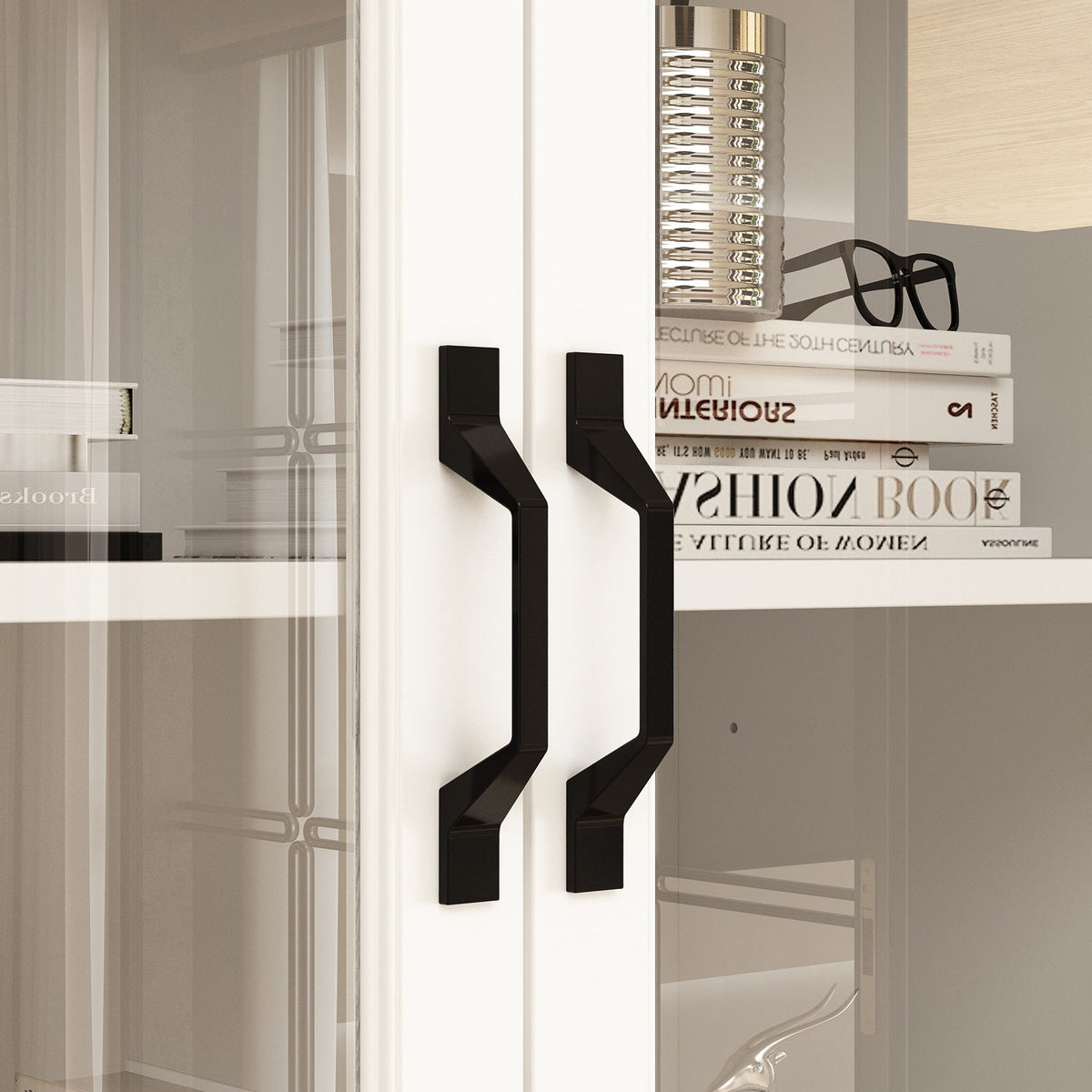 160 cm Classic White Large Display Cabinet Corner Shelf Storage Organizer Bookshelf in Combination