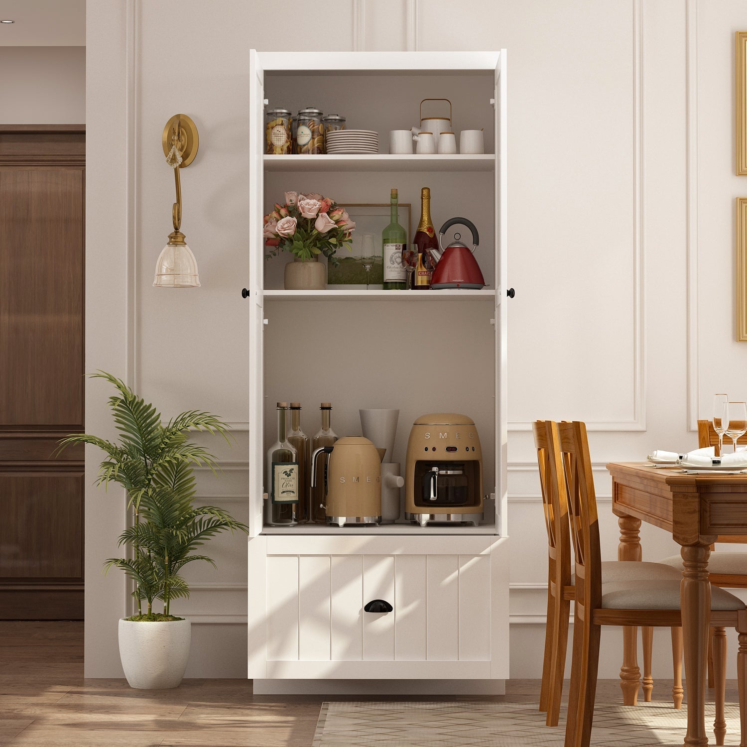 Hall Tree Shelf Rack Shoe Storage Coat Organizer Cabinet for Entryway in Combination