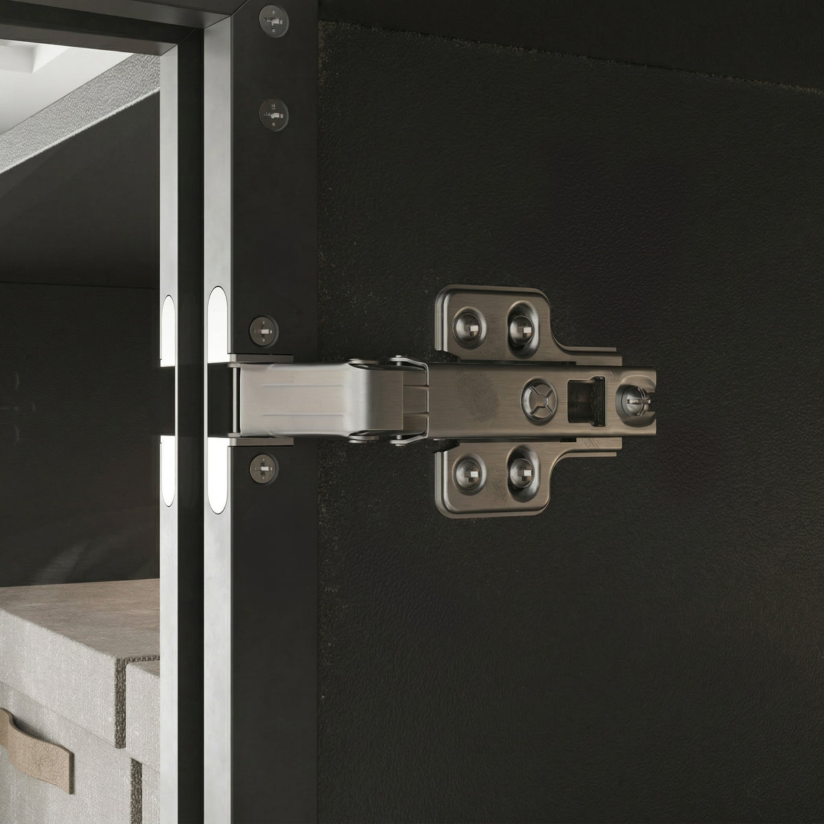 150 cm Modern Black Wardrobe Armoires With LED Lighting and Tempered Glass Doors