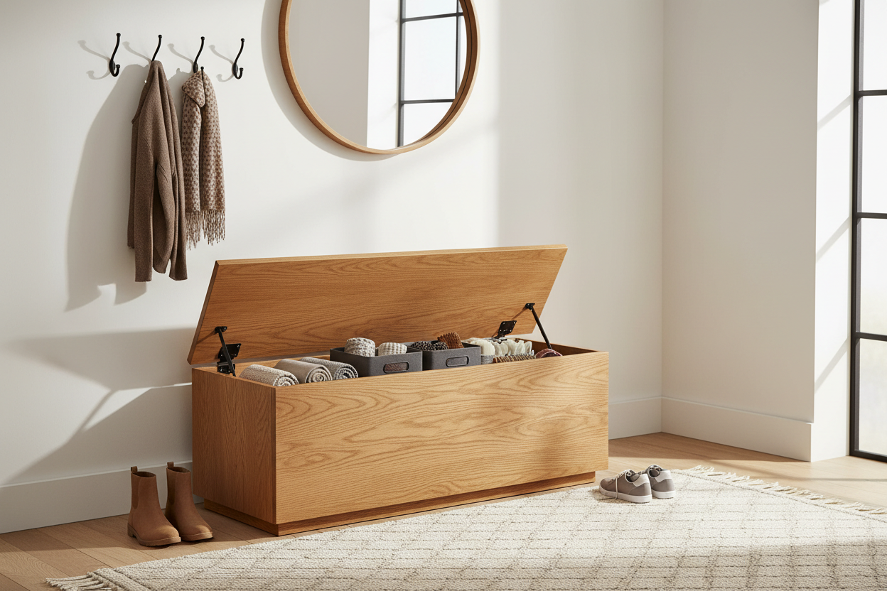 Declutter Your Hallway: Why a Solid Wood Storage Bench is the Ultimate Entryway Hack