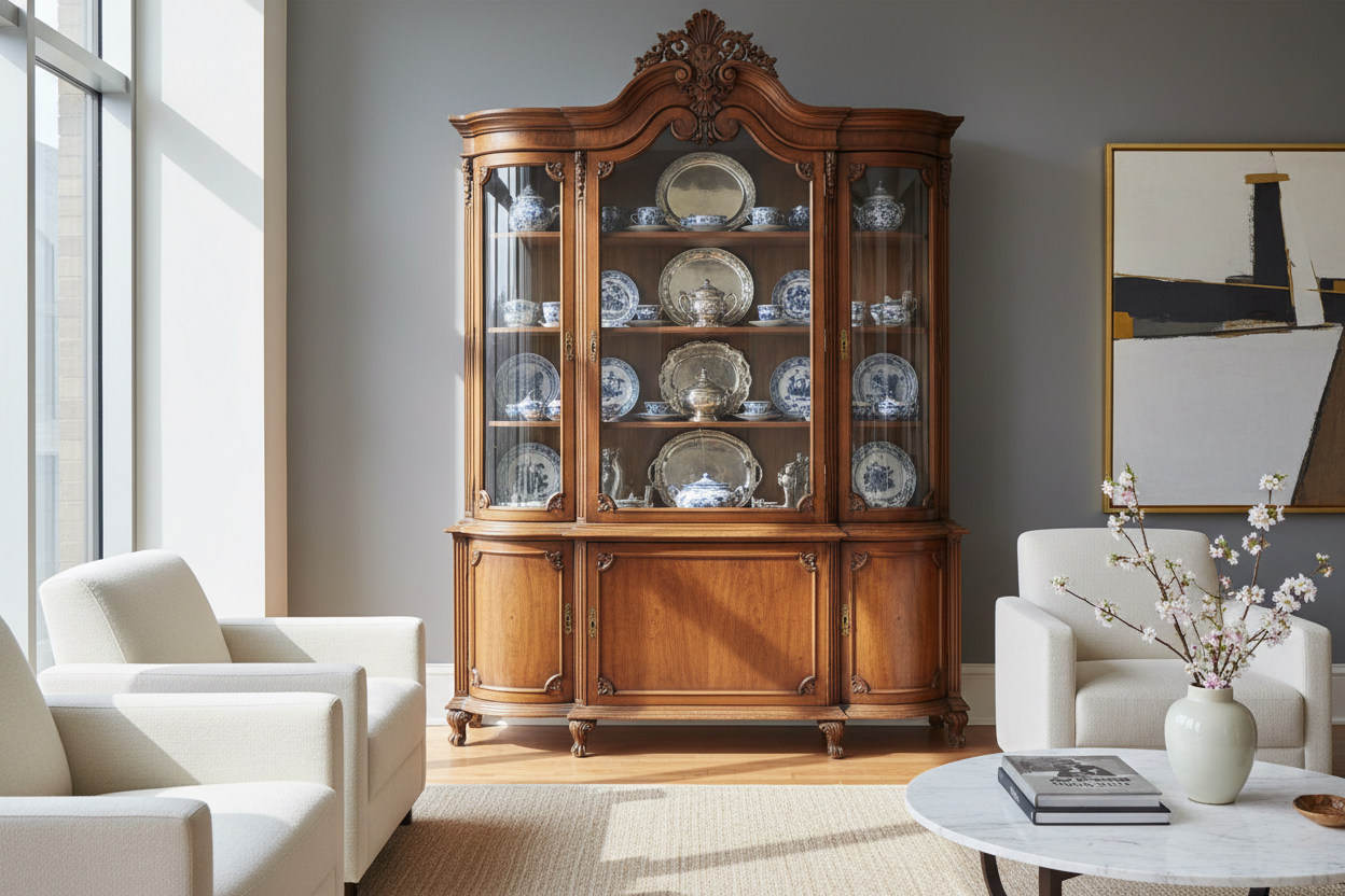 Ornate China Cabinet — How to Make It Work in Modern North American Homes