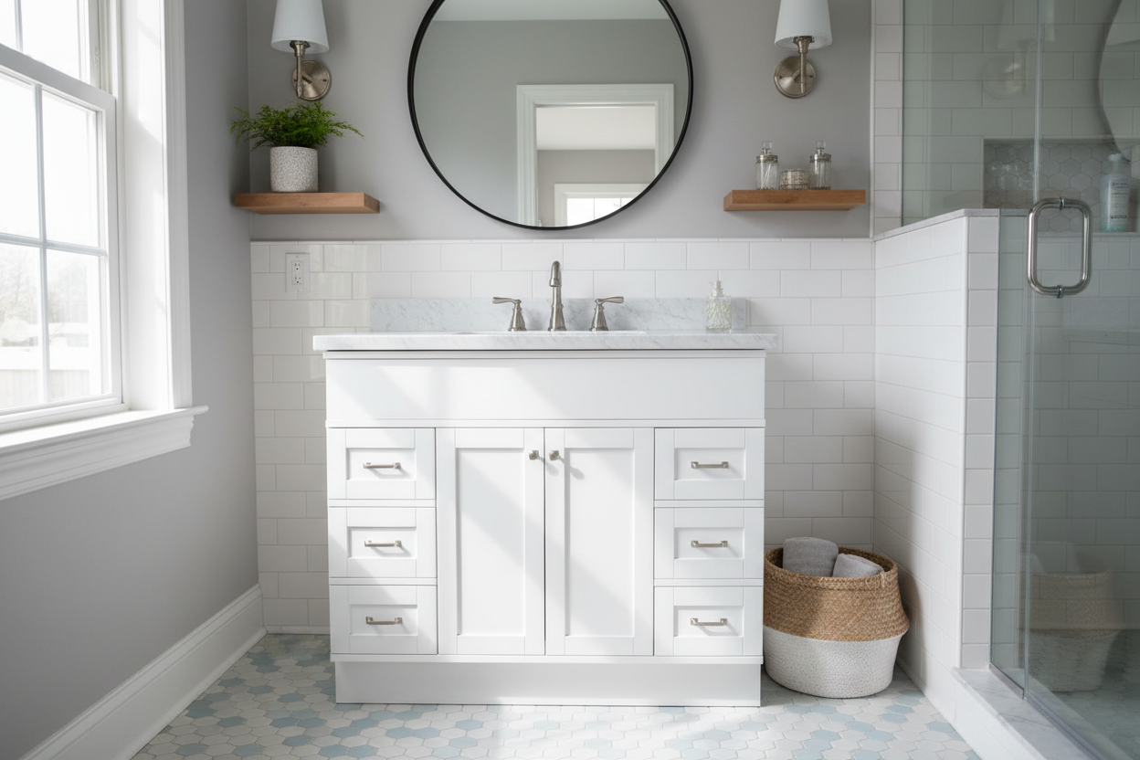 I Skipped Custom for a Bathroom Vanity Cabinet Lowes Kept in Stock