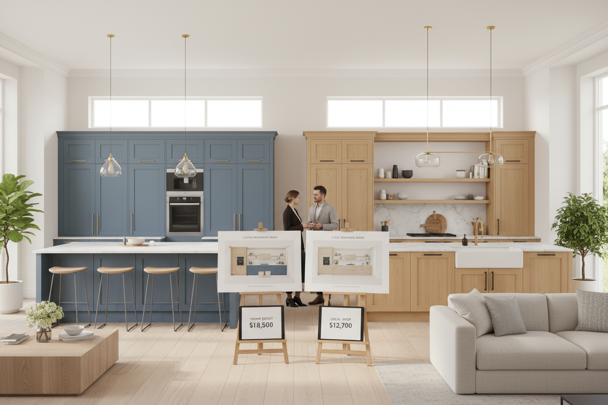 Local Shop vs. Custom Cabinet Home Depot Quote: Which is Cheaper?